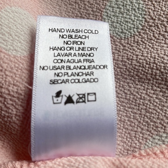 NWT Love Culture Spaghetti Strap Pink and White Polka Dot Peplum V-Neck Size M - Picture 11 of 11